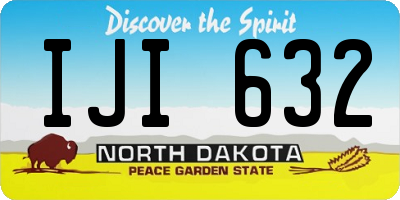 ND license plate IJI632