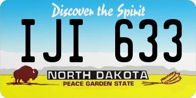 ND license plate IJI633