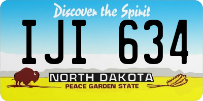 ND license plate IJI634