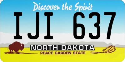 ND license plate IJI637