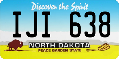 ND license plate IJI638