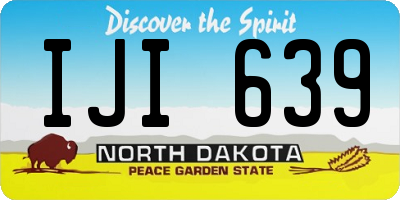 ND license plate IJI639
