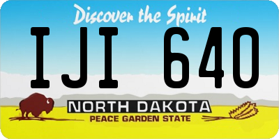 ND license plate IJI640