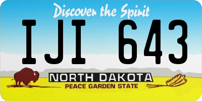ND license plate IJI643