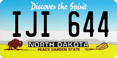 ND license plate IJI644