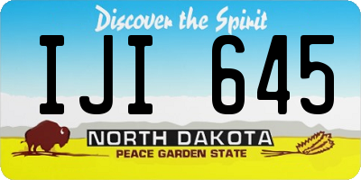 ND license plate IJI645