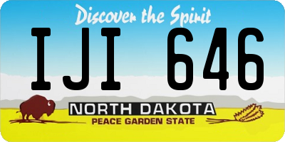 ND license plate IJI646