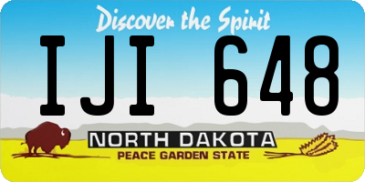 ND license plate IJI648
