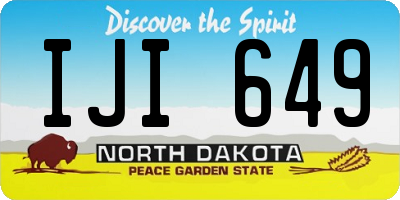 ND license plate IJI649