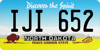 ND license plate IJI652