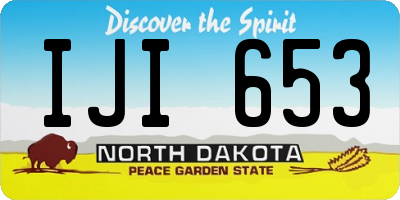 ND license plate IJI653