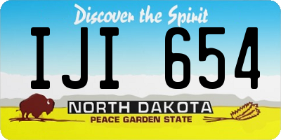 ND license plate IJI654