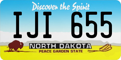 ND license plate IJI655