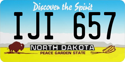 ND license plate IJI657