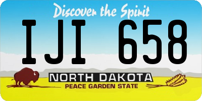 ND license plate IJI658