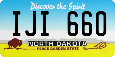ND license plate IJI660