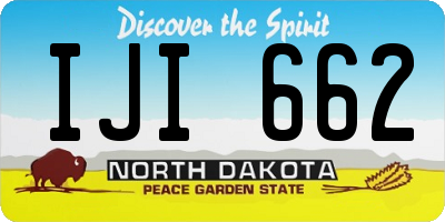 ND license plate IJI662