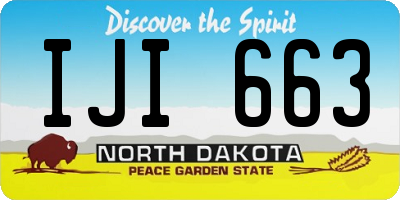 ND license plate IJI663