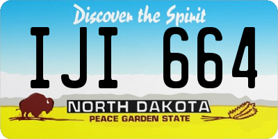 ND license plate IJI664