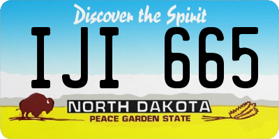 ND license plate IJI665
