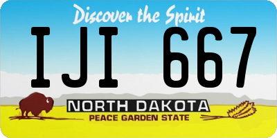 ND license plate IJI667