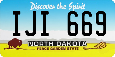 ND license plate IJI669
