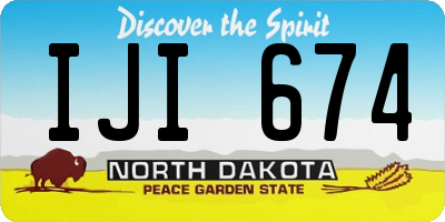 ND license plate IJI674