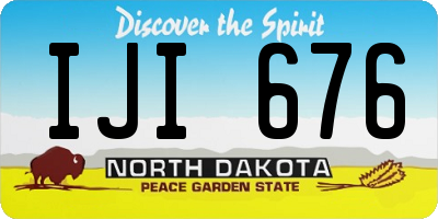 ND license plate IJI676