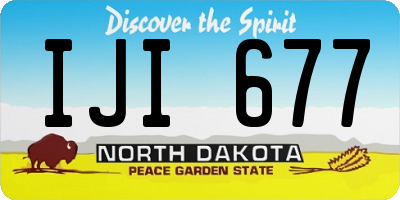 ND license plate IJI677