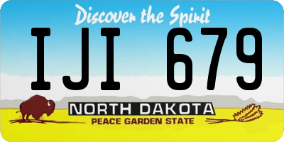 ND license plate IJI679