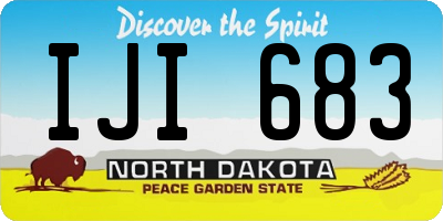 ND license plate IJI683
