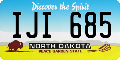 ND license plate IJI685