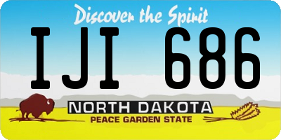 ND license plate IJI686