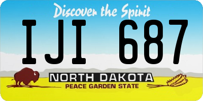 ND license plate IJI687