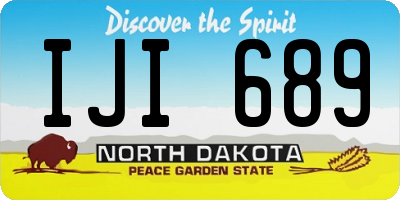 ND license plate IJI689