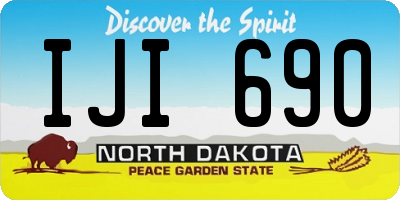 ND license plate IJI690