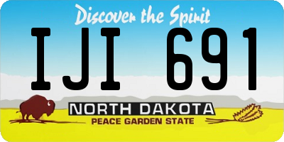 ND license plate IJI691
