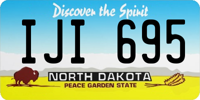 ND license plate IJI695