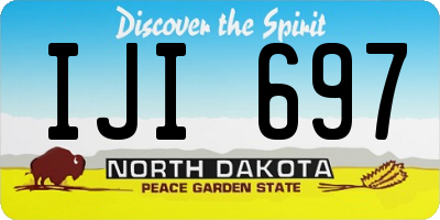 ND license plate IJI697