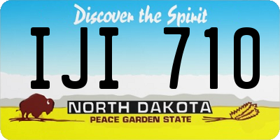 ND license plate IJI710