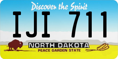 ND license plate IJI711