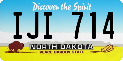 ND license plate IJI714
