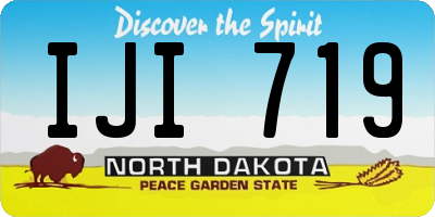 ND license plate IJI719