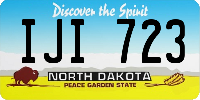 ND license plate IJI723