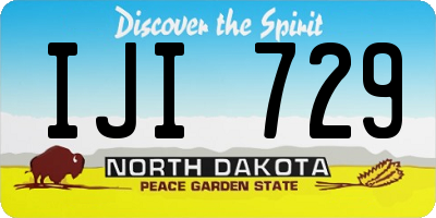 ND license plate IJI729