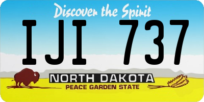 ND license plate IJI737