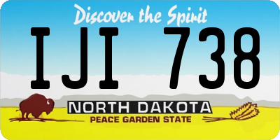 ND license plate IJI738