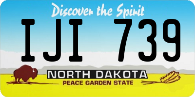 ND license plate IJI739
