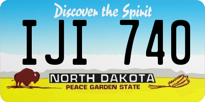 ND license plate IJI740