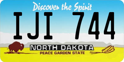 ND license plate IJI744